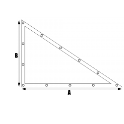 Bâches plates sur mesure - Forme 8 triangle rectangle