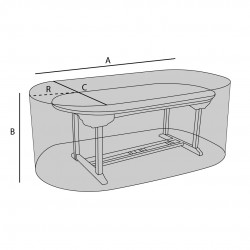 Housse de protection extérieur sur mesure table ou meuble rectiligne
